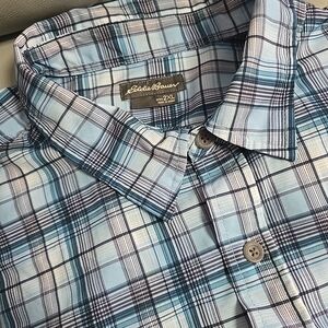 Eddie Bauer Mens Button Up Long Sleeve Outdoor Lightweight Shirt Size‎ 2XL